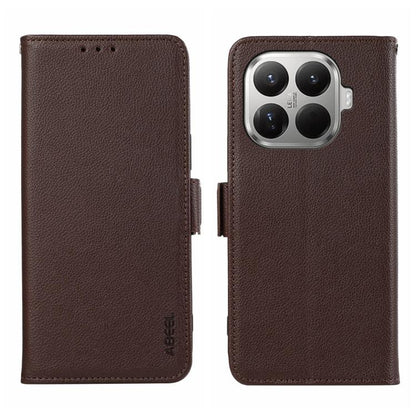 ABEEL Side-Magnetic Litchi Pattern Leather RFID Phone Case, For Xiaomi 17T Pro 5G, For Xiaomi 17T 5G, For Xiaomi 17 Pro Max, For Xiaomi 17 Pro, For Xiaomi 17, For Xiaomi 15T Pro 5G