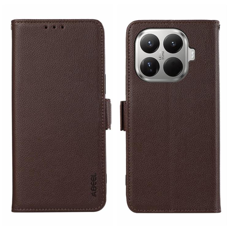 ABEEL Side-Magnetic Litchi Pattern Leather RFID Phone Case, For Xiaomi 17T Pro 5G, For Xiaomi 17T 5G, For Xiaomi 17 Pro Max, For Xiaomi 17 Pro, For Xiaomi 17, For Xiaomi 15T Pro 5G