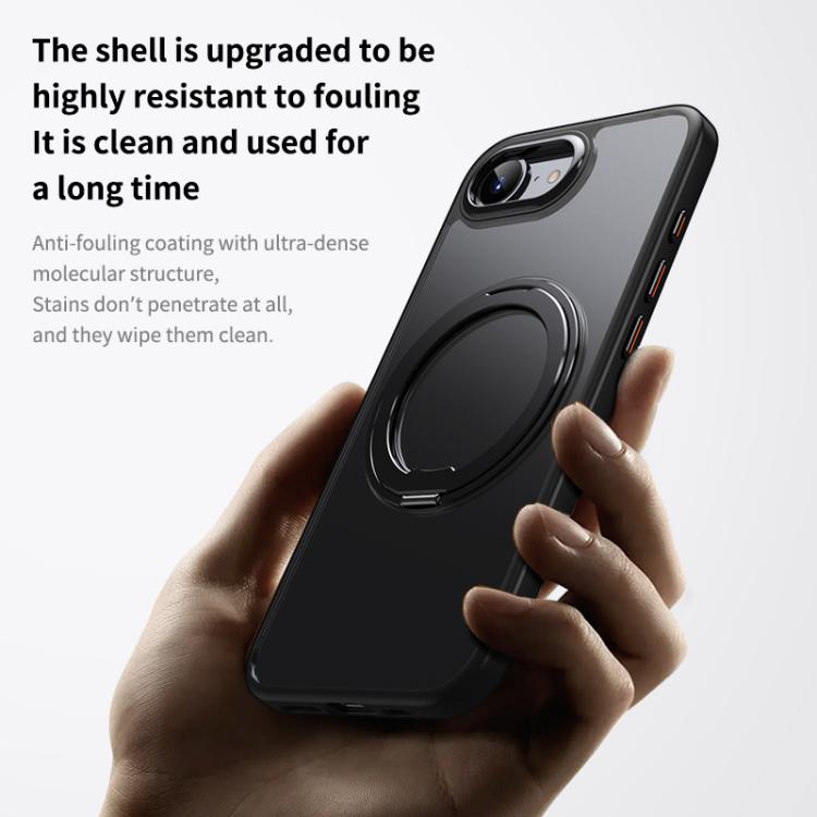 Frosted 360 Degree MagSafe Magnetic Holder Phone Case, For iPhone 16e Apple Accessories engfro5120 iPhone 16e - APEXEL INDIA - Mobile Lens - Mobile Camera Lens - Cellphone Accessories - Phone Lens - Smartphone Lens