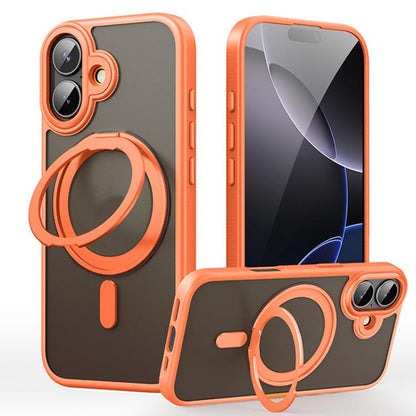 Frosted 360 Degree MagSafe Magnetic Holder Phone Case, For iPhone 17, For iPhone Air