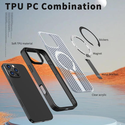 Honeycomb Cooling MagSafe Holder Phone Case, For iPhone 14 / 13, For iPhone 14 Pro Max, For iPhone 13 Pro Max / 12 Pro Max Apple Accessories enghon5668 More iPhone Cases - APEXEL INDIA - Mobile Lens - Mobile Camera Lens - Cellphone Accessories - Phone Lens - Smartphone Lens