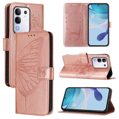 Embossed Butterfly Leather Phone Case, For vivo V50 Lite 5G, For vivo Y29S 5G / Y04 4G Global, For vivo Y29 4G Global