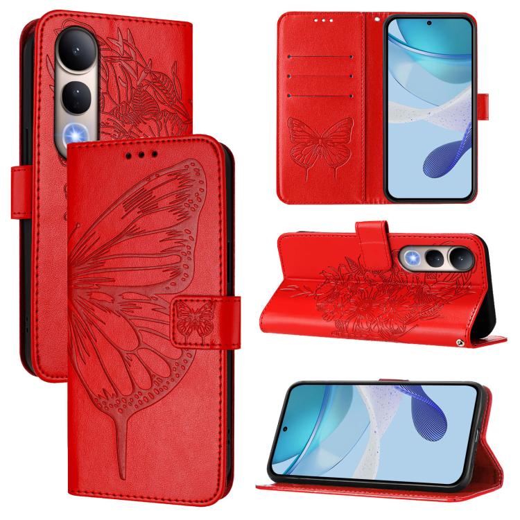 Embossed Butterfly Leather Phone Case, For vivo V50 Lite 5G, For vivo Y29S 5G / Y04 4G Global, For vivo Y29 4G Global