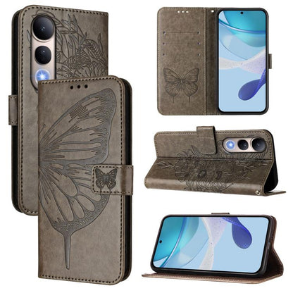 Embossed Butterfly Leather Phone Case, For vivo V50 Lite 5G, For vivo Y29S 5G / Y04 4G Global, For vivo Y29 4G Global
