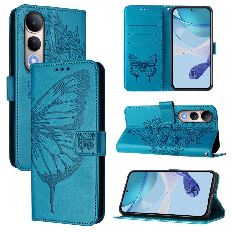 Embossed Butterfly Leather Phone Case, For vivo V50 Lite 5G, For vivo Y29S 5G / Y04 4G Global, For vivo Y29 4G Global