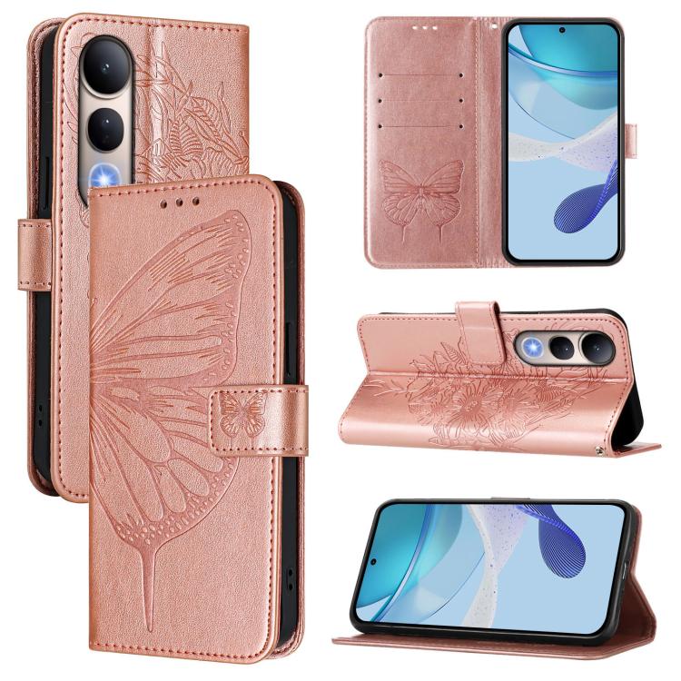 Embossed Butterfly Leather Phone Case, For vivo V50 Lite 5G, For vivo Y29S 5G / Y04 4G Global, For vivo Y29 4G Global