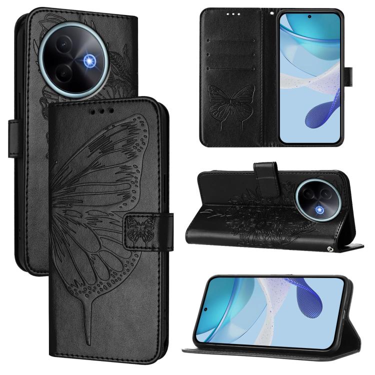 Embossed Butterfly Leather Phone Case, For vivo S30 Pro mini, For vivo S30, For vivo Y39 5G Global