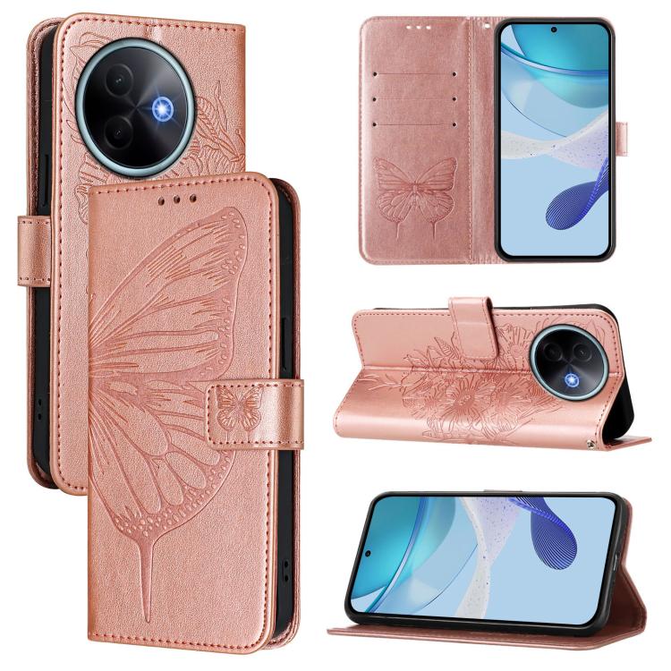 Embossed Butterfly Leather Phone Case, For vivo S30 Pro mini, For vivo S30, For vivo Y39 5G Global