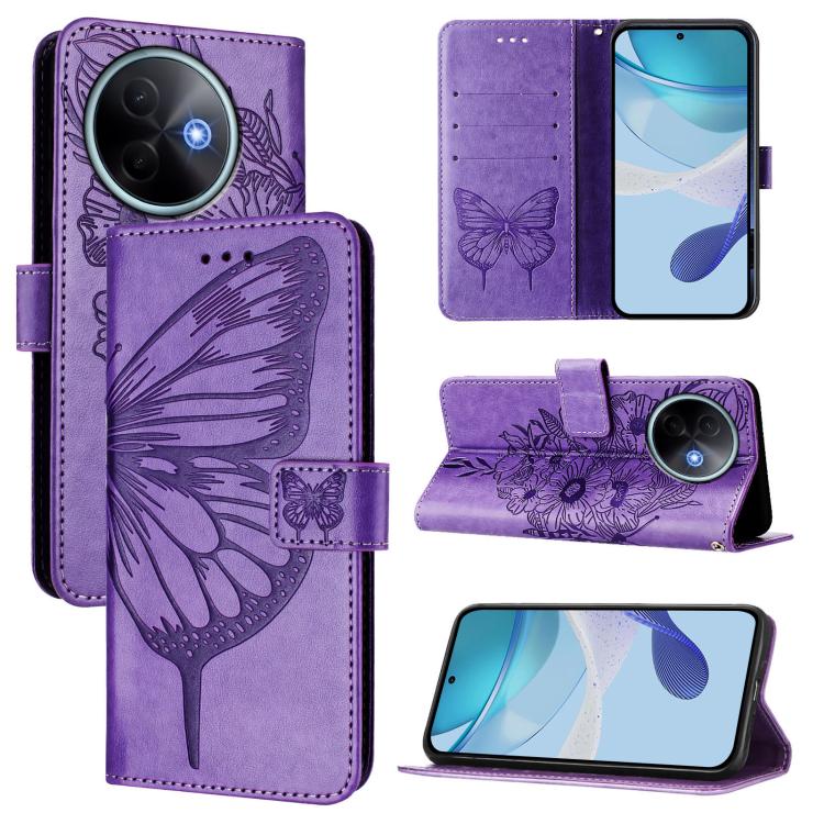 Embossed Butterfly Leather Phone Case, For vivo S30 Pro mini, For vivo S30, For vivo Y39 5G Global