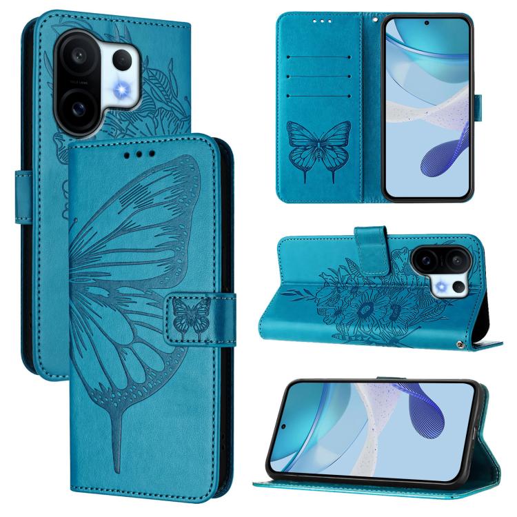 Embossed Butterfly Leather Phone Case, For vivo S30 Pro mini, For vivo S30, For vivo Y39 5G Global