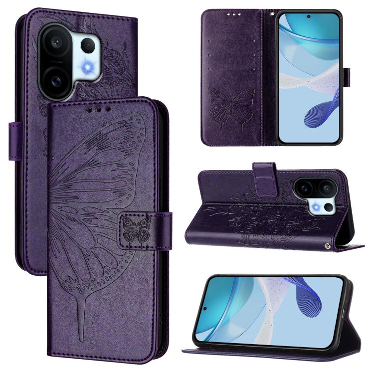Embossed Butterfly Leather Phone Case, For vivo S30 Pro mini, For vivo S30, For vivo Y39 5G Global