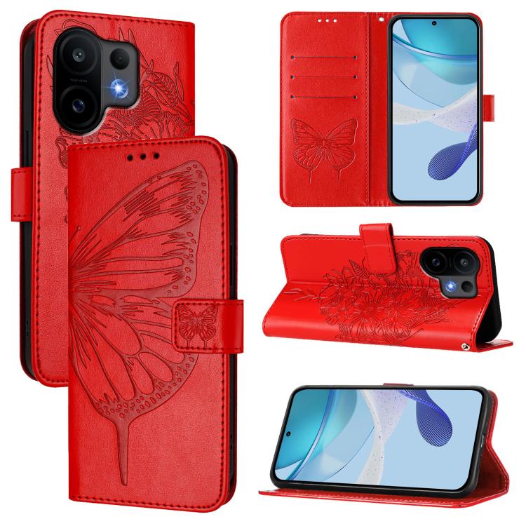Embossed Butterfly Leather Phone Case, For vivo S30 Pro mini, For vivo S30, For vivo Y39 5G Global