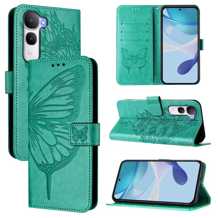 Embossed Butterfly Leather Phone Case, For vivo Y400 5G Global, For vivo Y400 4G, For vivo V60 5G Global