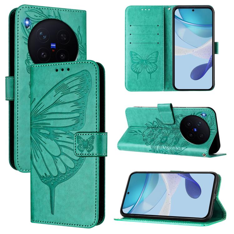 Embossed Butterfly Leather Phone Case, For vivo Y21 5G 2026 Global / Y05 4G, For vivo X300 Ultra 5G, For vivo X300 Pro