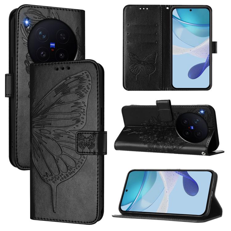 Embossed Butterfly Leather Phone Case, For vivo X300, For vivo V60 Lite 4G / 5G, For vivo Y31 5G 2025