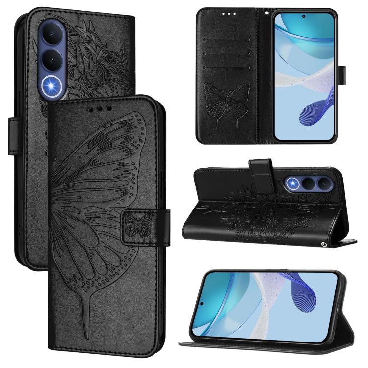 Embossed Butterfly Leather Phone Case, For vivo X300 FE 5G Russia / 5G Zeiss, For vivo X300s 5G, For vivo V70 FE 5G