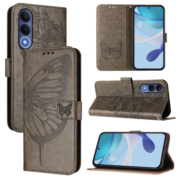 Embossed Butterfly Leather Phone Case, For vivo X300 FE 5G Russia / 5G Zeiss, For vivo X300s 5G, For vivo V70 FE 5G