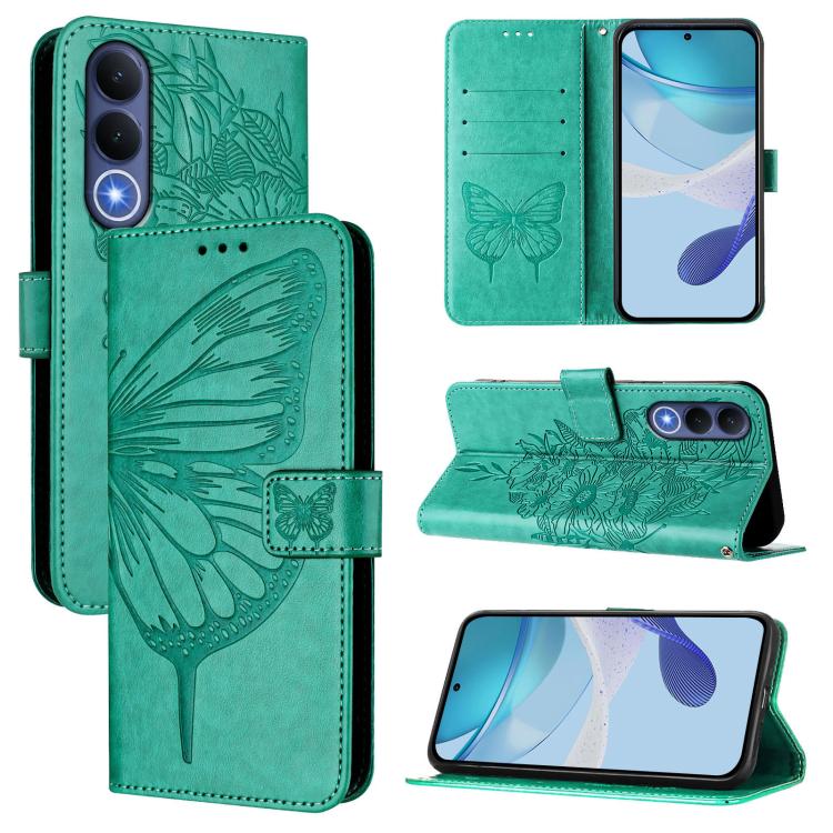Embossed Butterfly Leather Phone Case, For vivo X300 FE 5G Russia / 5G Zeiss, For vivo X300s 5G, For vivo V70 FE 5G