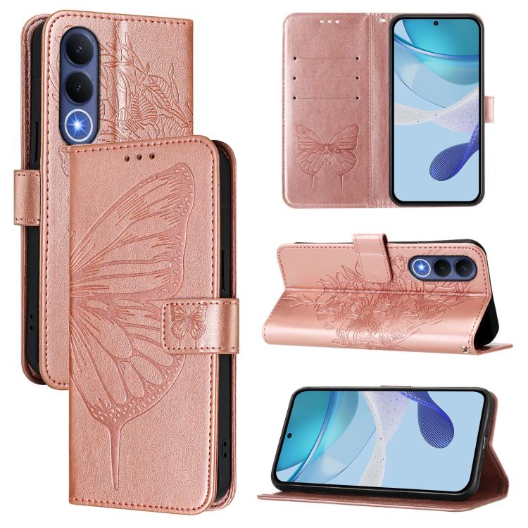 Embossed Butterfly Leather Phone Case, For vivo X300 FE 5G Russia / 5G Zeiss, For vivo X300s 5G, For vivo V70 FE 5G