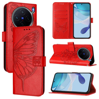 Embossed Butterfly Leather Phone Case, For vivo X300 FE 5G Russia / 5G Zeiss, For vivo X300s 5G, For vivo V70 FE 5G