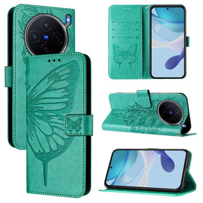 Embossed Butterfly Leather Phone Case, For vivo X300 FE 5G Russia / 5G Zeiss, For vivo X300s 5G, For vivo V70 FE 5G