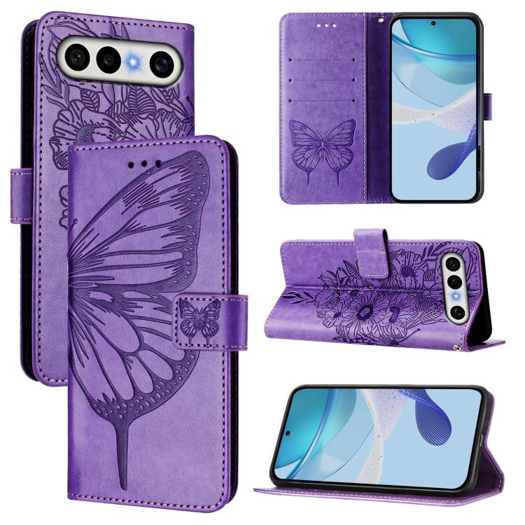 Embossed Butterfly Leather Phone Case, For vivo X300 FE 5G Russia / 5G Zeiss, For vivo X300s 5G, For vivo V70 FE 5G