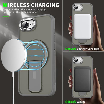 Acrylic Hybrid TPU MagSafe Holder Phone Case, For iPhone 16e Apple Accessories engacr5678 iPhone 16e - APEXEL INDIA - Mobile Lens - Mobile Camera Lens - Cellphone Accessories - Phone Lens - Smartphone Lens