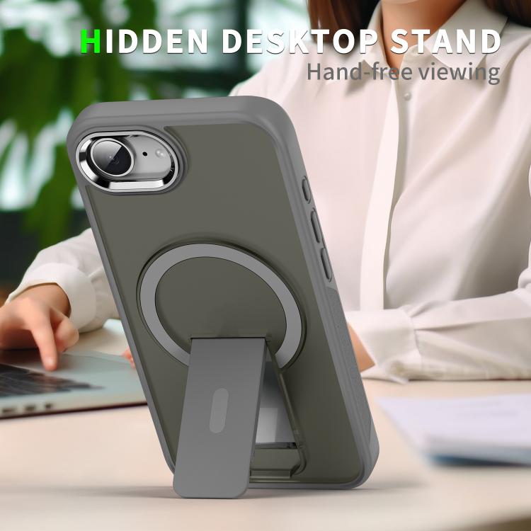 Acrylic Hybrid TPU MagSafe Holder Phone Case, For iPhone 16e Apple Accessories engacr5678 iPhone 16e - APEXEL INDIA - Mobile Lens - Mobile Camera Lens - Cellphone Accessories - Phone Lens - Smartphone Lens