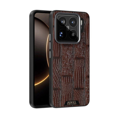 ABEEL Beast Pattern 6D Micro-Embossed MagSafe Genuine Leather Phone Case