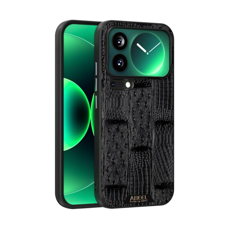 ABEEL Beast Pattern 6D Micro-Embossed MagSafe Genuine Leather Phone Case