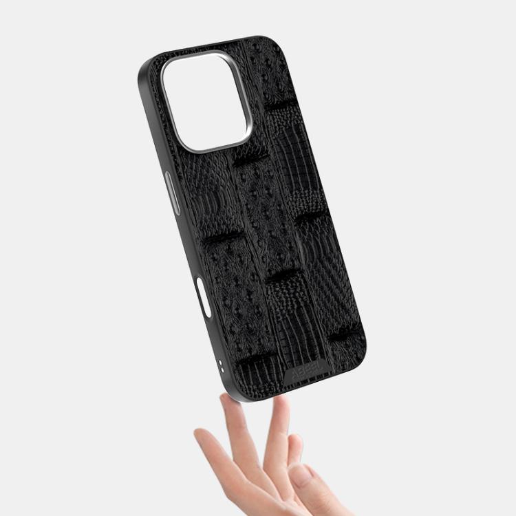 ABEEL Beast Pattern 6D Micro-Embossed MagSafe Genuine Leather Phone Case Apple Accessories - APEXEL INDIA - Mobile Lens - Mobile Camera Lens - Cellphone Accessories - Phone Lens - Smartphone Lens