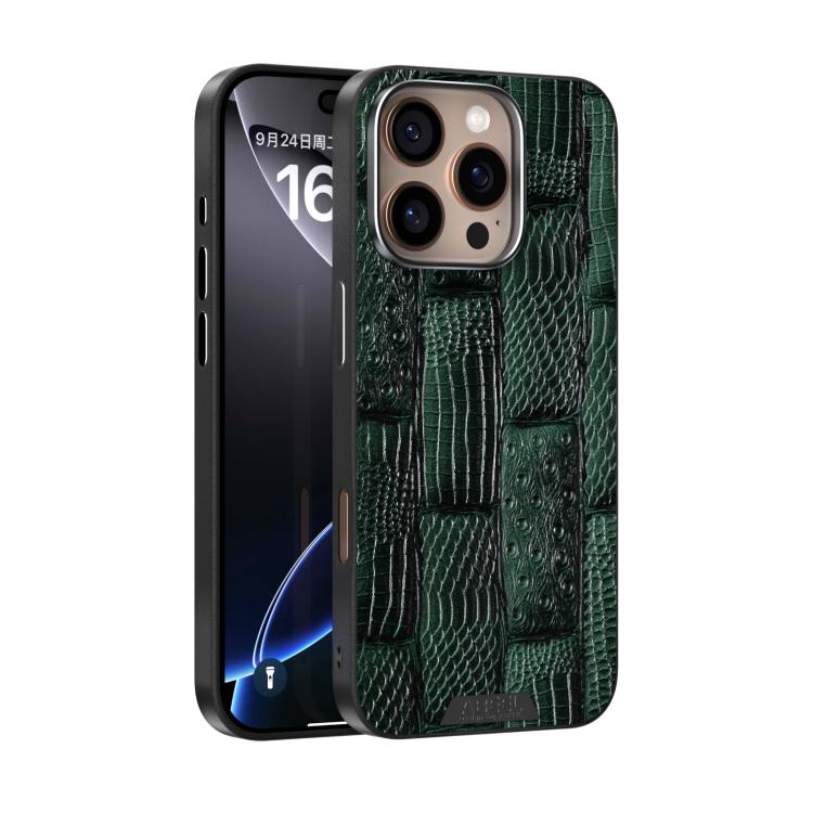 ABEEL Beast Pattern 6D Micro-Embossed MagSafe Genuine Leather Phone Case Apple Accessories - APEXEL INDIA - Mobile Lens - Mobile Camera Lens - Cellphone Accessories - Phone Lens - Smartphone Lens