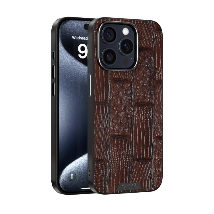 ABEEL Beast Pattern 6D Micro-Embossed MagSafe Genuine Leather Phone Case Apple Accessories - APEXEL INDIA - Mobile Lens - Mobile Camera Lens - Cellphone Accessories - Phone Lens - Smartphone Lens