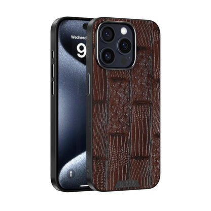 ABEEL Beast Pattern 6D Micro-Embossed MagSafe Genuine Leather Phone Case Apple Accessories - APEXEL INDIA - Mobile Lens - Mobile Camera Lens - Cellphone Accessories - Phone Lens - Smartphone Lens
