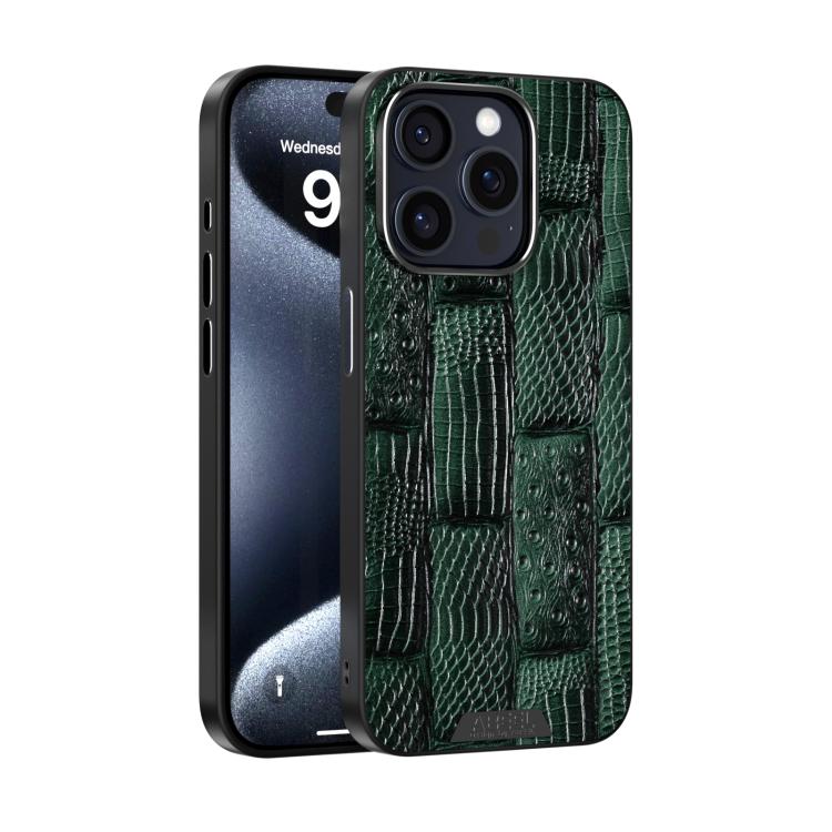 ABEEL Beast Pattern 6D Micro-Embossed MagSafe Genuine Leather Phone Case Apple Accessories - APEXEL INDIA - Mobile Lens - Mobile Camera Lens - Cellphone Accessories - Phone Lens - Smartphone Lens