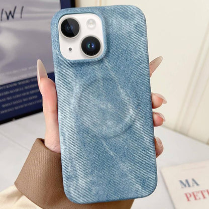Denim MagSafe Magnetic PC + PU Phone Case, For iPhone 14 Pro Max, For iPhone 13 Pro Max, For iPhone 13 Pro, For iPhone 13