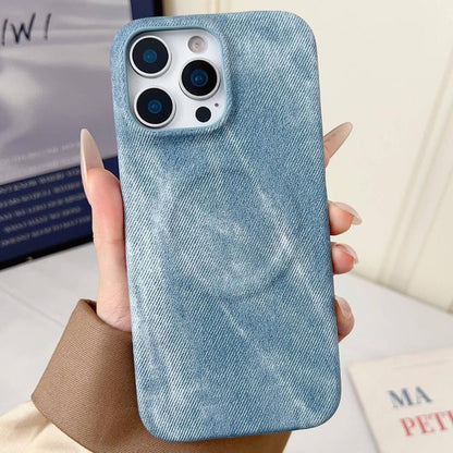 Denim MagSafe Magnetic PC + PU Phone Case, For iPhone 14 Pro Max, For iPhone 13 Pro Max, For iPhone 13 Pro, For iPhone 13