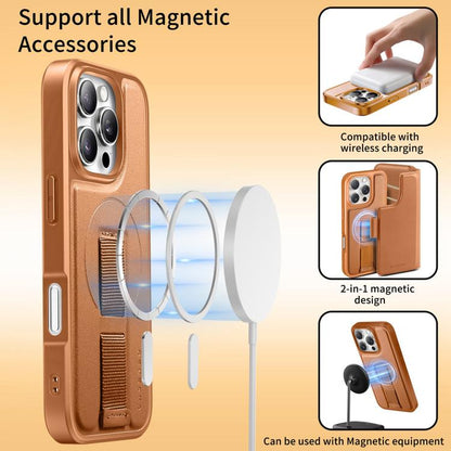 CaseNeo Finger Grip Strap MagSafe Leather Phone Case, For iPhone 16, For iPhone 15 Pro Max, For iPhone 15 Pro, For iPhone 15 Plus / 14 Plus Apple Accessories engcas5242 iPhone 16 - CaseNeo - Mobile Lens - Mobile Camera Lens - Cellphone Accessories - Phone Lens - Smartphone Lens