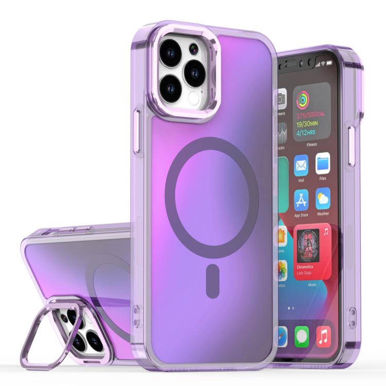 Plating Gradient Discolor MagSafe Phone Case with Holder, For iPhone 12 / 12 Pro, For iPhone 12 Pro Max, For iPhone 11 Apple Accessories engpla5278 More iPhone Cases - APEXEL INDIA - Mobile Lens - Mobile Camera Lens - Cellphone Accessories - Phone Lens - Smartphone Lens
