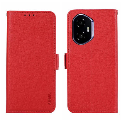 ABEEL Side-Magnetic Litchi Pattern Leather RFID Phone Case, For Honor 400 Lite, For Honor 400 Mobile Accessories - APEXEL INDIA - Mobile Lens - Mobile Camera Lens - Cellphone Accessories - Phone Lens - Smartphone Lens