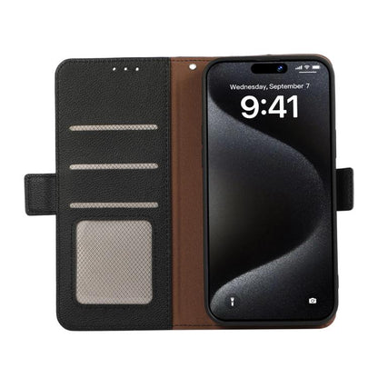 ABEEL Side-Magnetic Litchi Pattern Leather RFID Phone Case, For Honor 400 Lite, For Honor 400 Mobile Accessories - APEXEL INDIA - Mobile Lens - Mobile Camera Lens - Cellphone Accessories - Phone Lens - Smartphone Lens