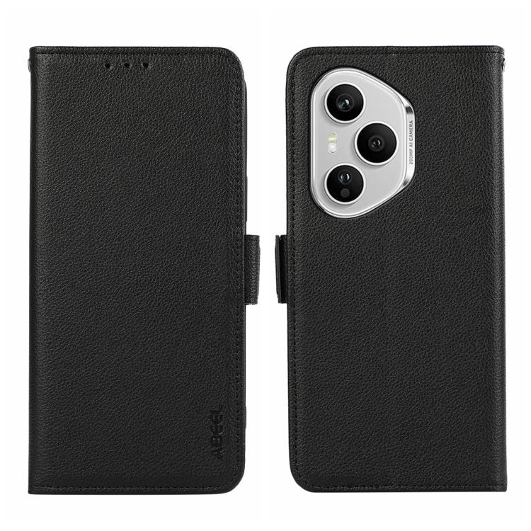 ABEEL Side-Magnetic Litchi Pattern Leather RFID Phone Case, For Honor 400 Pro Global 160.8mm, For Honor 400 Lite Global, For Honor 400 Global 156.5mm