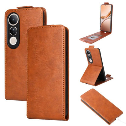 Magnetic Vertical Flip Leather Phone Case with Buckle, For vivo Y39 5G / Y300i, For vivo V50 Lite 5G Global, For vivo Y04 4G / Y29s 5G