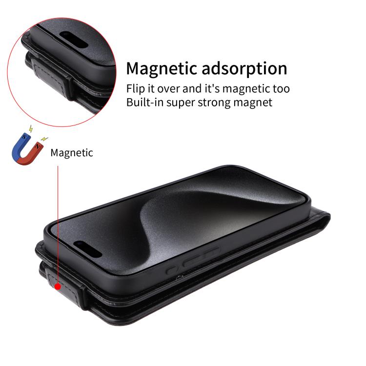 Magnetic Vertical Flip Leather Phone Case with Buckle, For vivo Y04 4G / Y29s 5G