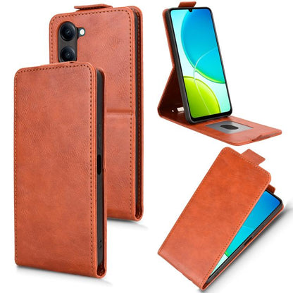 Magnetic Vertical Flip Leather Phone Case with Buckle, For vivo Y39 5G / Y300i, For vivo V50 Lite 5G Global, For vivo Y04 4G / Y29s 5G