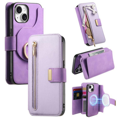 Ring Zipper Wallet RFID Blocking MagSafe Leather Phone Case, For iPhone 14, For iPhone 14 Pro, For iPhone 14 Pro Max Apple Accessories engrin5346 iPhone 14 - APEXEL INDIA - Mobile Lens - Mobile Camera Lens - Cellphone Accessories - Phone Lens - Smartphone Lens