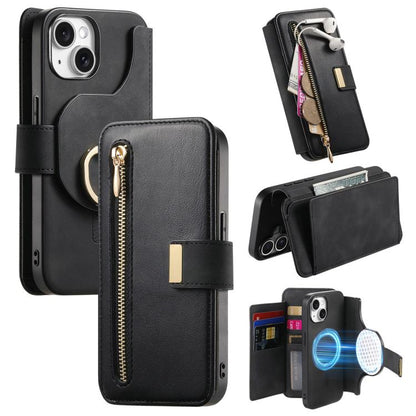 Ring Zipper Wallet RFID Blocking MagSafe Leather Phone Case, For iPhone 14, For iPhone 14 Pro, For iPhone 14 Pro Max Apple Accessories engrin5346 iPhone 14 - APEXEL INDIA - Mobile Lens - Mobile Camera Lens - Cellphone Accessories - Phone Lens - Smartphone Lens