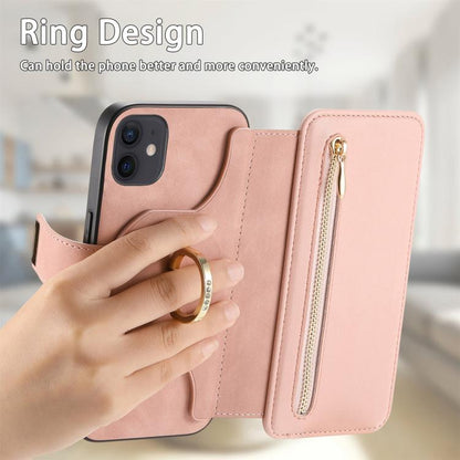 Ring Zipper Wallet RFID Blocking MagSafe Leather Phone Case, For iPhone 12 / 12 Pro, For iPhone 12 Pro Max, For iPhone 11 Pro Max Apple Accessories engrin5393 More iPhone Cases - APEXEL INDIA - Mobile Lens - Mobile Camera Lens - Cellphone Accessories - Phone Lens - Smartphone Lens