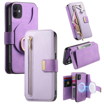 Ring Zipper Wallet RFID Blocking MagSafe Leather Phone Case, For iPhone 12 / 12 Pro, For iPhone 12 Pro Max, For iPhone 11 Pro Max Apple Accessories engrin5393 More iPhone Cases - APEXEL INDIA - Mobile Lens - Mobile Camera Lens - Cellphone Accessories - Phone Lens - Smartphone Lens