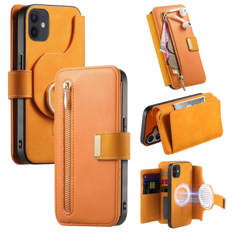 Ring Zipper Wallet RFID Blocking MagSafe Leather Phone Case, For iPhone 12 / 12 Pro, For iPhone 12 Pro Max, For iPhone 11 Pro Max Apple Accessories engrin5393 More iPhone Cases - APEXEL INDIA - Mobile Lens - Mobile Camera Lens - Cellphone Accessories - Phone Lens - Smartphone Lens
